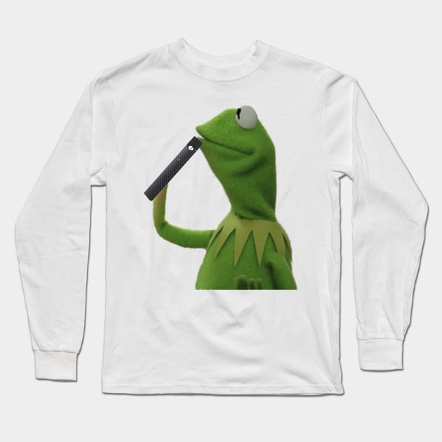 Kermit Vapes Long Sleeve T-Shirt by one-broke-kid